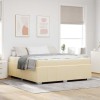 VidaXL Cadru de pat cu saltea Crem 180 x 200 cm țesătură 3398305