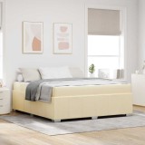 Cumpara ieftin Cadru de pat cu saltea Crem 180 x 200 cm țesătură