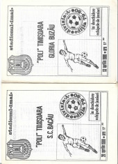 LOT 8 Programe Fotbal POLI TIMISOARA 1979-1980 foto