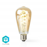 Bec WiFi Smart LED cu filament, E27, ST64, 5.5W, 350 lm, 1800-6500K