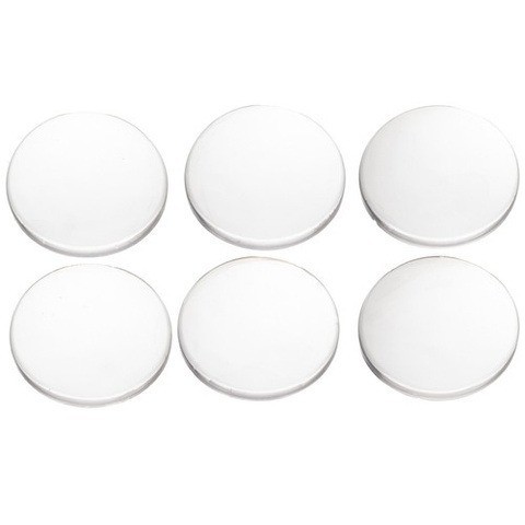 Set 6 opritoare pentru usa, mobila, diametru 4 cm, transparente, reutilizabile