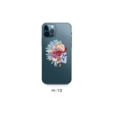Autocolant 3D Skin TM361 pentru Telefon Mobil, Folie Vinil Protecție Zg&acirc;rieturi, Acoperă Rama, Albastru/Negru Mat