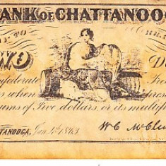 M1 R - Bancnota America - Chatanooga - 2 dolari - 1863