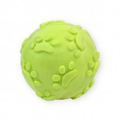 TPR Jucărie pentru câini - minge care scârțâie, galbenă, 6cm
