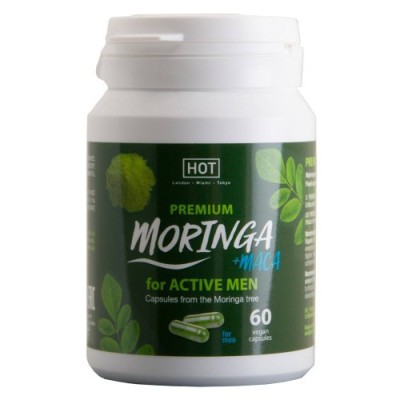 Erectii si virilitate - Hot Premium Moringa + Maca Pentru Barbatii Activi 60 capsule Viata Sexuala Activa si la Varsta Inaintata foto