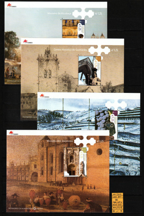 Portugalia, 2002 | Situri şi obiective Patrimoniu Cultural UNESCO | MNH | aph