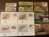 Congo - serie 4 timbre MNH, 4 FDC, 4 maxime, fauna wwf