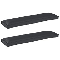 vidaXL Set de perne pentru palet 2 pcs Negru 150 x 40 x 8 cm țesătură 42001712