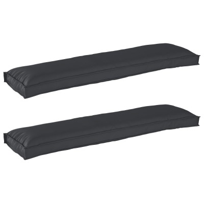 vidaXL Set de perne pentru palet 2 pcs Negru 150 x 40 x 8 cm țesătură 42001712 foto