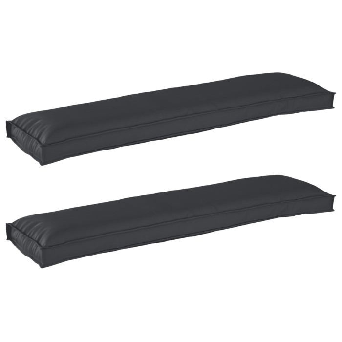 vidaXL Set de perne pentru palet 2 pcs Negru 150 x 40 x 8 cm țesătură 42001712