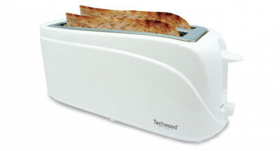 Prajitor de paine Techwood TGP-502 cu 2 fante lungi, alb - SECOND foto