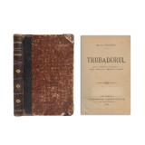 Barbu Ștefănescu Delavrancea - Trubadurul (1887), ediție veche, legată &icirc;n piele, Librar-Editor Haimann, București