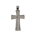 Pandantiv, jolie silver, argint 925, model cruce cu pietre, 2.6 g, 3 x 2 cm