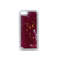 Husa APPLE iPhone 4 / 4S - Glitter Lichid (Roz)