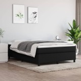 VidaXL Cadru de pat box spring, negru, 140x190 cm, textil