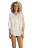 Bluza dama RSL5 alb/crem , marimea L, Casual, Bumbac