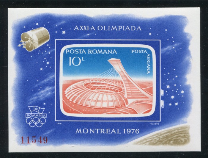 1976 , Lp 915 , Jocurile Olimpice de Vara Montreal , colita nedantelata - MNH