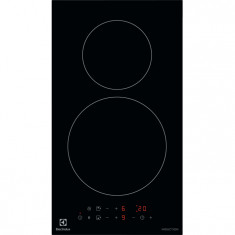 Plita incorporabila Electrolux Domino LIT30230C, Inductie, 2 zone de gatit, Control touch, Detectare vase, Functie pauza, Blocare de siguranta pentru