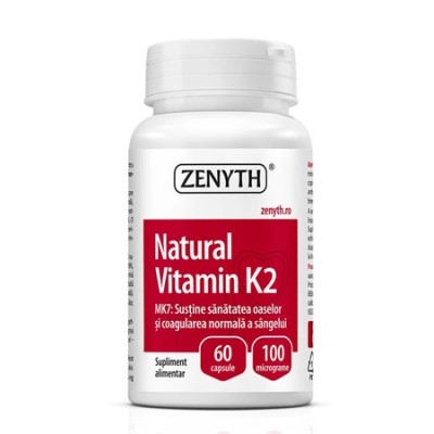 Natural Vitamina K2, 60 capsule, Zenyth foto