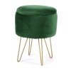 Taburet, rotund, cu spatiu depozitare, catifea, verde, max 90 kg, 35x35x45 cm, Lilli, Artool