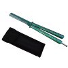 Briceag Fluture Antrenament IdeallStore&reg; Tip Pieptan Warrior Pace Verde 23.5cm, Otel, Camping, Durabil + Toc