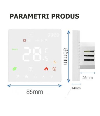 Termostat inteligent perete WiFi pentru Pardoseala foto