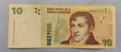 Argentina - 10 Pesos ND (1998) foto
