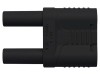 Conector banană 4mm 32A 1kVAC negru