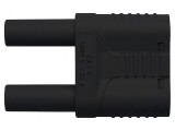 Conector banană 4mm 32A 1kVAC negru