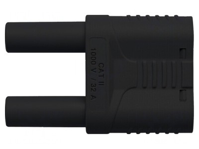 Conector banană 4mm 32A 1kVAC negru foto