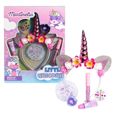 Set cosmetice si accesorii fetite, Little Unicorn 12019, Martinelia foto
