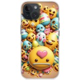 Husa personalizata pentru apple iphone 15, magsafe atasare magnetica, antisoc, emoji smile
