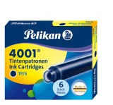 Patroane 4001 mici cerneala set6 albastru inchis, Pelikan