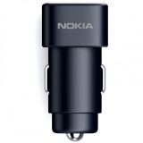 Incarcator auto universal - Dual USB 2.0, 3400 mAh (1A + 2.4A), fara cablu incarcare, Negru, Nokia