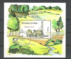 Niger 1985 Tsukuba Expo, UPU, perf. sheet, used R.008 foto