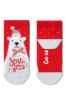 Șosete haioase bumbac, cu urs polar și fundiță, Conte Kids 383 - Rosu, 24-29 (16-18 cm), Conte Elegant