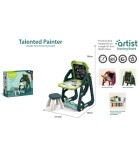Tablou Mare de Scris pe Stand cu Scaun Artist