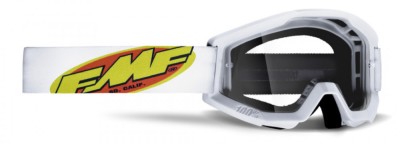 Ochelari Enduro MX FMF Powercore Core White Lentila Clara foto