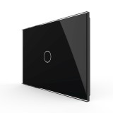Cumpara ieftin Panou &icirc;ntrerupator touch Livolo din sticla neagra, standard italian