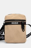 HUGO borseta culoarea bej, 50536009