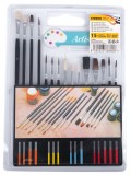 Set pensule artistice Strend Pro G0446, 15 piese pentru pictura