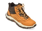 Ghete SKECHERS maro, 205587, din piele naturala si material textil