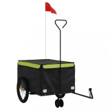 Cumpara ieftin Remorca pentru biciclete, negru si verde, 45 kg, fier