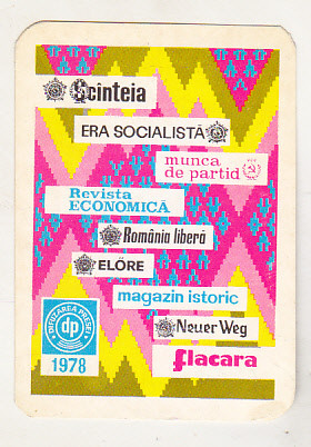 bnk cld Calendar de buzunar 1978 - Difuzarea presei