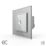 Cumpara ieftin Intrerupator touch simplu cap-scara/cruce Livolo Zigbee EC, gri