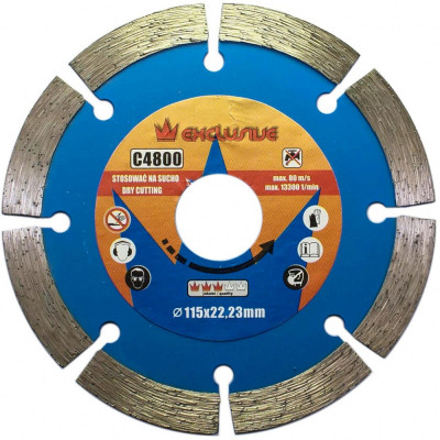 Disc diamantat segmentat, beton, taiere uscata, 115 mm/22.23 mm, Richmann Exclusive foto