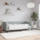 VidaXL Cadru de pat, gri deschis, 90x190 cm, catifea 354257
