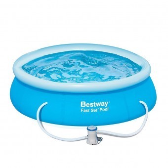 Piscina cu inel gonflabil Bestway 57270, dimensiune 3.05x0.76 m, strat Triplex PVC, pompa filtare inclusa foto