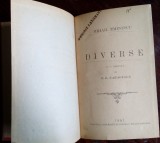 MIHAIL EMINESCU - DIVERSE (cu o prefata de I.L. CARAGIALE) [IASI / SARAGA, 1895]