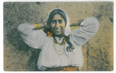 297 - ETHNIC, Gypsy woman, Romania - old postcard - unused foto